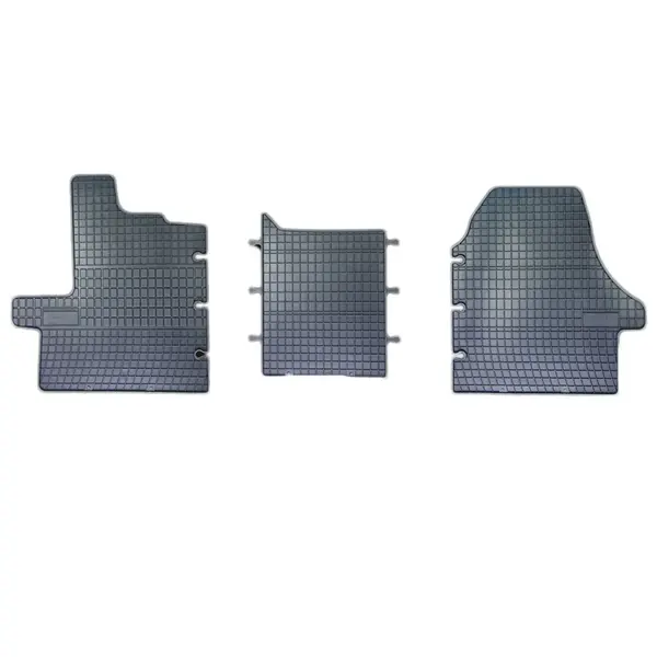 Set covorase auto din cauciuc Fiat Ducato 2006- Citroen Jumper Peugeot Boxer 2006 culoare Negru, presuri FROGUM, 3 buc.