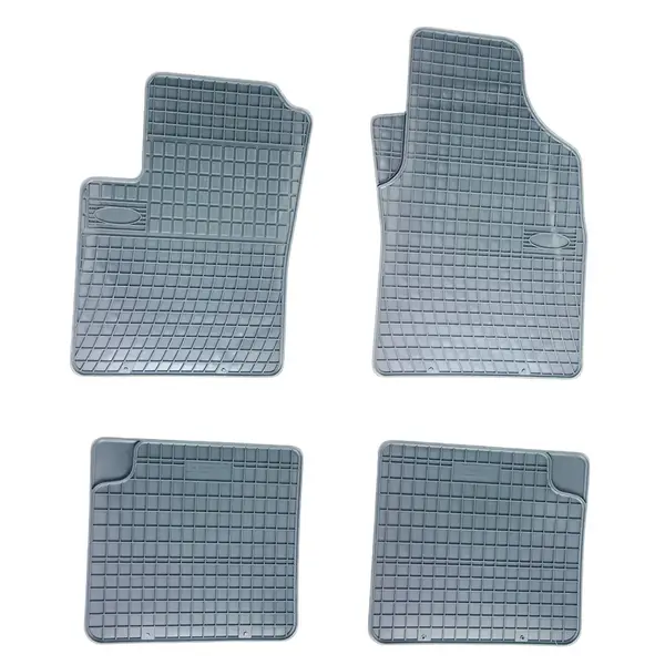 Set covorase auto din cauciuc Ford Ka 2 2008-2016, Fiat 500 500C 2007- Fiat Panda 2003-2012 2013- culoare Gri, presuri FROGUM, 4 buc.