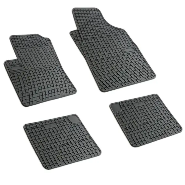 Set covorase auto din cauciuc Ford Ka 2 2008-2016 Fiat 500 500C 2007- Panda 2 3 2003-2012, presuri FROGUM, negre, 4 buc.