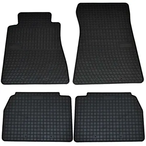 Set covorase auto din cauciuc Mercedes W201 E190 1982-1993 culoare Negru, presuri FROGUM, 4 buc.