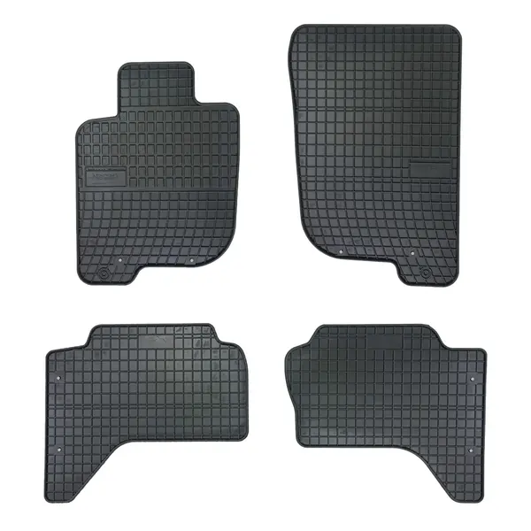 Set covorase auto din cauciuc Mitsubishi L200 2007-2016, presuri FROGUM, negre, 4 buc.