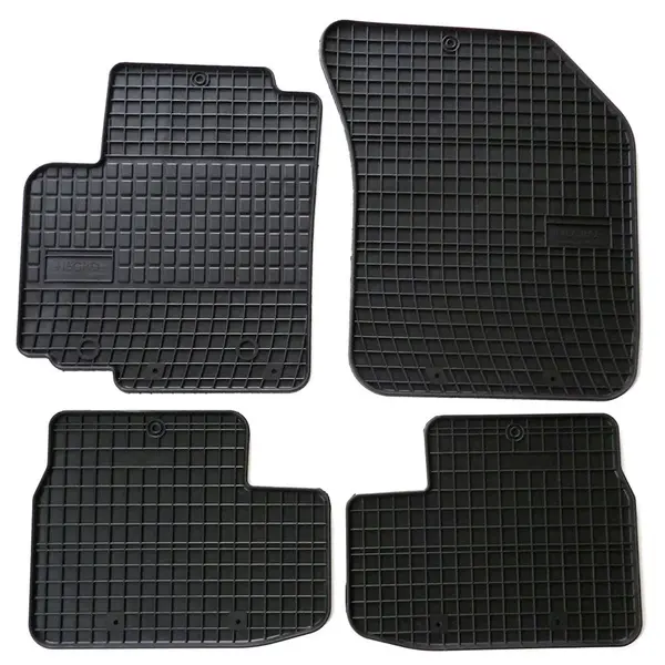 Set covorase auto din cauciuc Suzuki Splash, Opel Agila B 2008-2014, presuri FROGUM, negre, 4 buc.