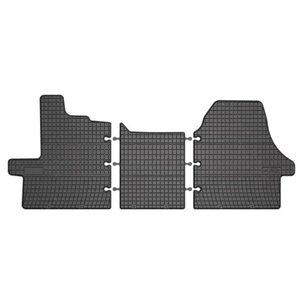Set covorase cauciuc 3 piese BASIC, fata negru, potrivit CITROEN JUMPER 04.06-, Bus Van