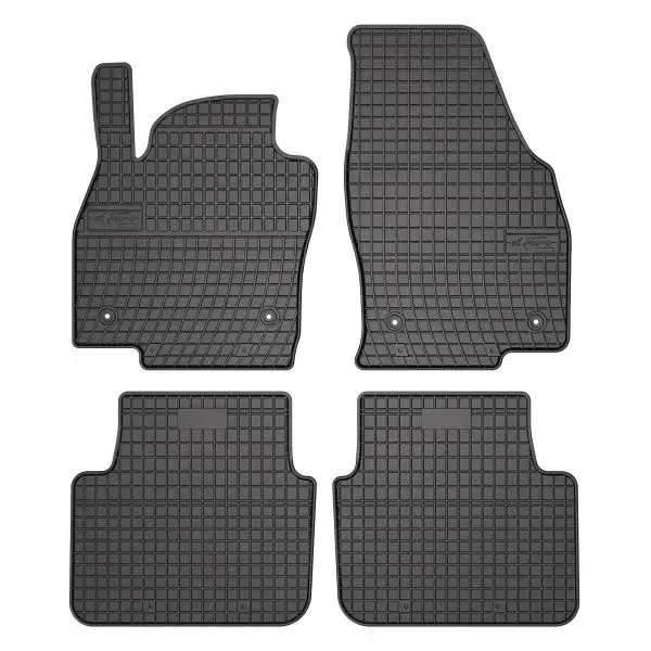 Set covorase cauciuc 4 piese BASIC, fata spate negru, potrivit SKODA SCALA 02.19-