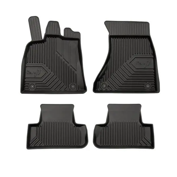 Set covorase cauciuc 4 piese No. 77, fata spate negru, potrivit AUDI Q5 11.08-05.17