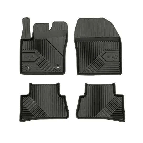 Set covorase cauciuc 4 piese No. 77, fata spate negru, potrivit TOYOTA C-HR 10.16-