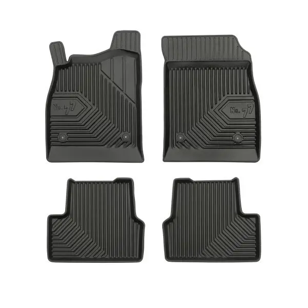 Set covorase cauciuc 4 piese No. 77, fata spate negru, potrivit CHEVROLET CRUZE; OPEL ASTRA J, ASTRA J GTC 05.09-