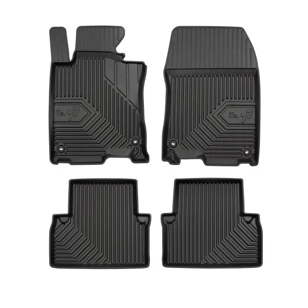 Set covorase cauciuc 4 piese No. 77, fata spate negru, potrivit HONDA ACCORD IX, ACCORD VIII 06.08-