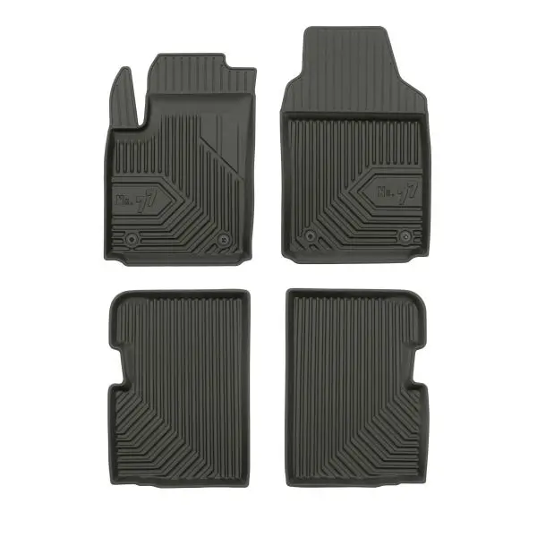 Set covorase cauciuc 4 piese No. 77, fata spate negru, potrivit ABARTH 500 595 695, 500C 595C 695C; FIAT 500, 500 C 07.07-