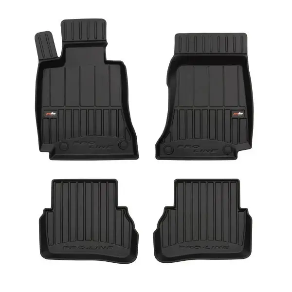Set covorase cauciuc 4 piese proLine 3D, fata spate negru, potrivit MERCEDES C (W205) 12.13-