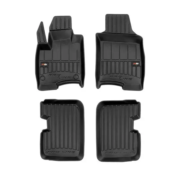 Set covorase cauciuc 4 piese proLine 3D, negru, potrivit FIAT PANDA 02.12-