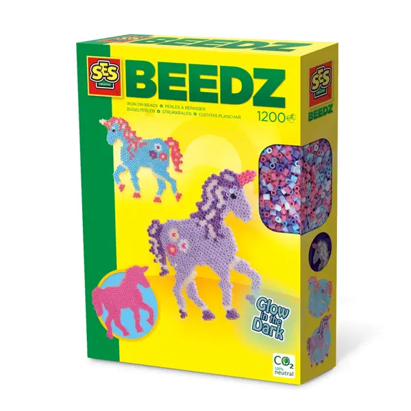 Set creativ 1200 Margele de calcat cu accesorii incluse, tematica Unicorn
