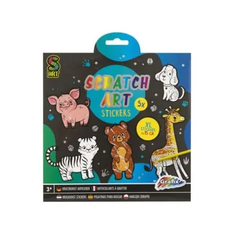 Set creativ, 5 abtibilduri XL de razuit, Grafix