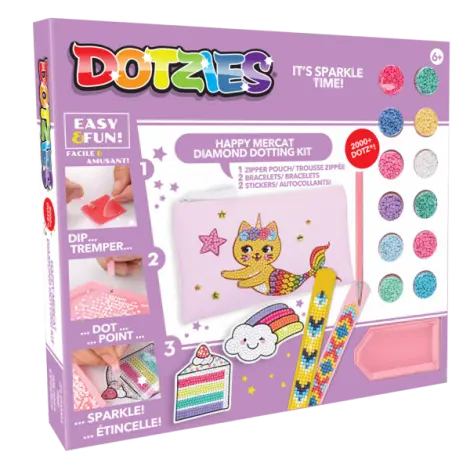 Set creativ 5 in 1, Pisica-Sirena, pictura cu diamante