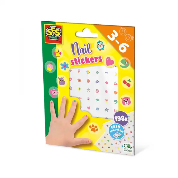 Set creativ - Autocolante pentru unghii, copii 3-6 ani