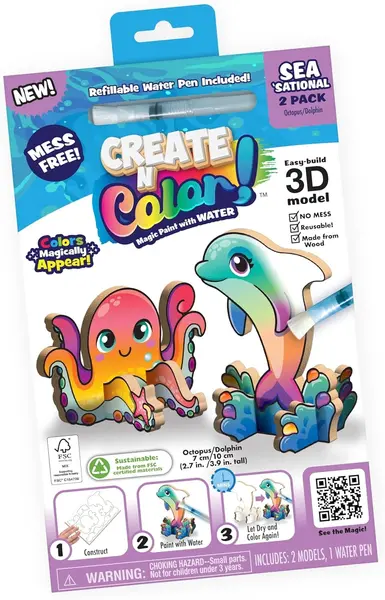Set creativ Create N Colour - Delfin și caracatiță