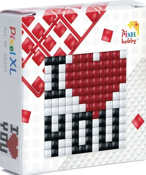 Set creativ cu pixeli Pixelhobby - XL, I love you