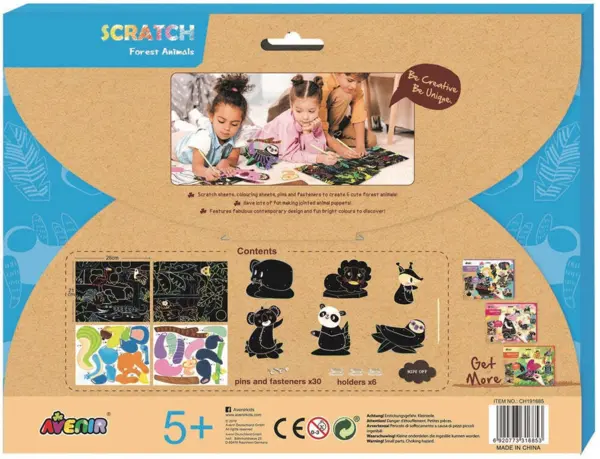 Set creativ de razuit - Animale din padure | Avenir