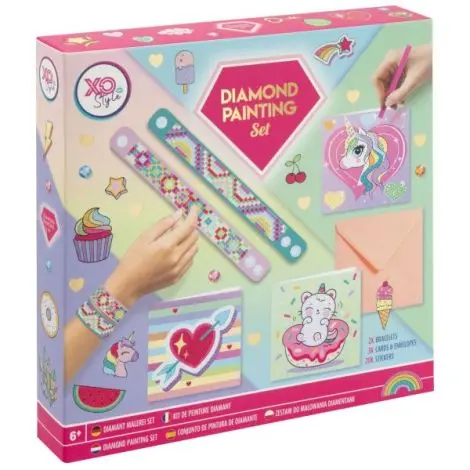 Set creativ DIY, Pictura cu diamante, Bratari si felicitari, Grafix
