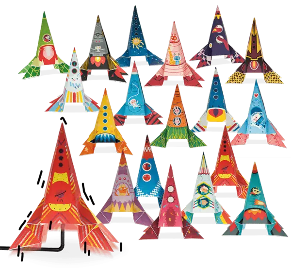 Set creativ - Easy Origami - Rachete | Ludattica