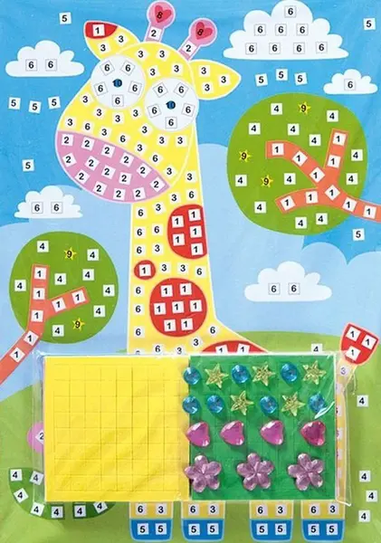 Set creativ Folia - Creaza imagini din mozaic, Girafa