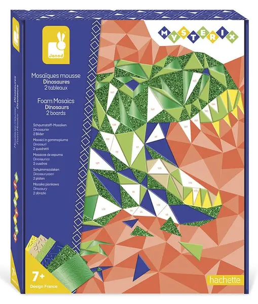 Set creativ Janod - Dinozauri mozaicuri