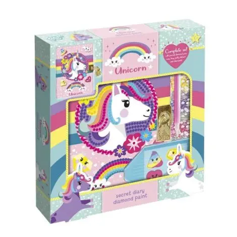 Set creativ Jurnalul meu cu unicorni si diamante