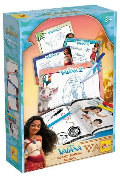 Set creativ Lisciani - Vaiana, cu carduri ștergătoare