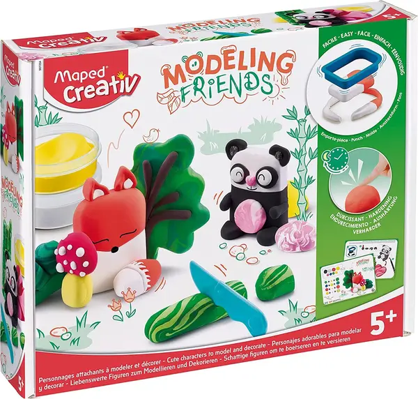 Set creativ Maped Creativ - Modeling Friends, vulpe și panda