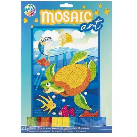 Set creativ, Mozaic din spuma cu sclipici, A4, unicorn
