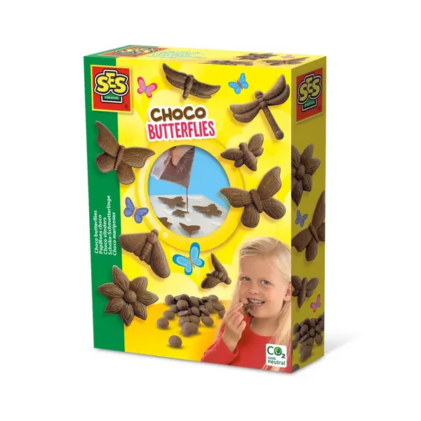 Set creativ pentru copii de facut ciocolata cu forme de fluturi
