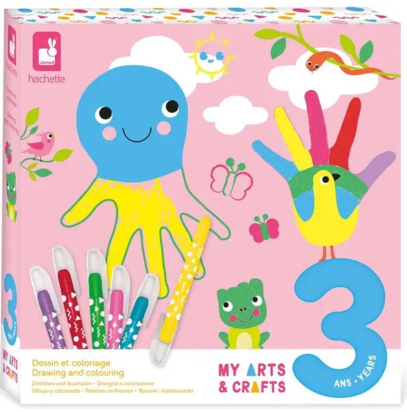 Set creativ pentru desen și colorat Janid
