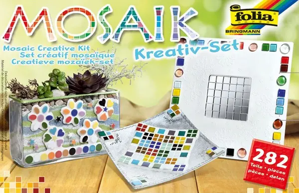 Set creativ pentru realizarea unui mozaic ceramic clasic Folia - 282 de piese
