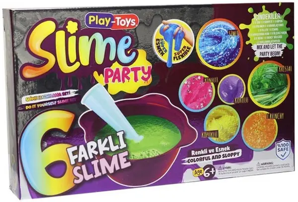 Set creativ Play-Toys - Pregatire slime, 6 culori