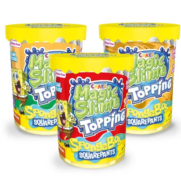 Set creativ slime Craze Magic Slime Topping SpongeBob, diverse modele 70 ml