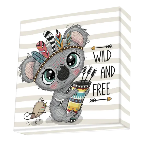 Set creativ tablou Wild and Free, pictura cu diamante