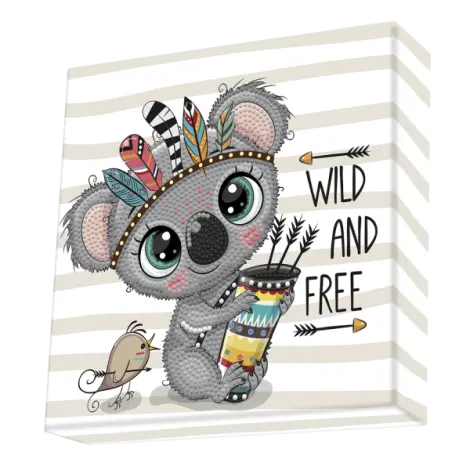 Set creativ tablou Wild and Free, pictura cu diamante