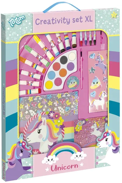 Set creativ Totum - Cu carte de colorat, unicorn