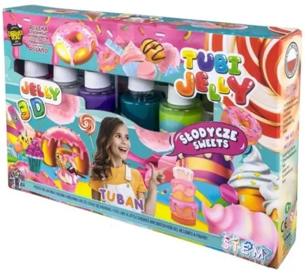 Set creativ Tuban - Tubi Jelly, Sweets, 6 culori