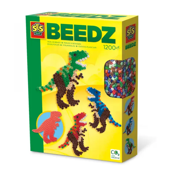 Set creativ1200 margele de calcat cu accesorii incluse,dinozaut T-Rex,+5 ani