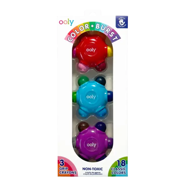Set creioane cerate multicolore , set de 3 18 culori Grip Crayons