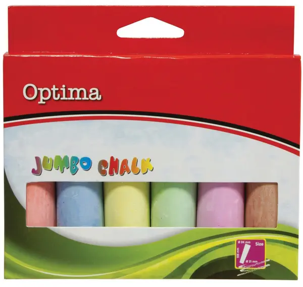 Set creta colorata Optima Jumbo - 6 culori