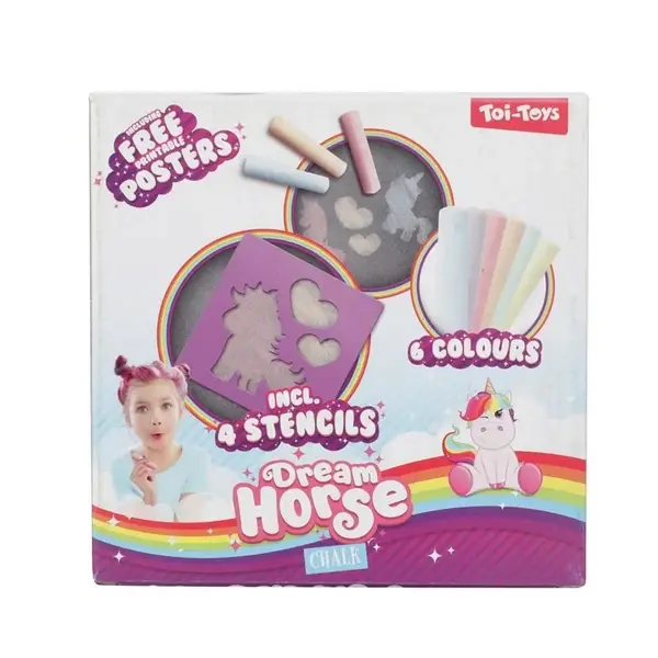 Set creta si sabloane Ttoys Unicorn 6 buc