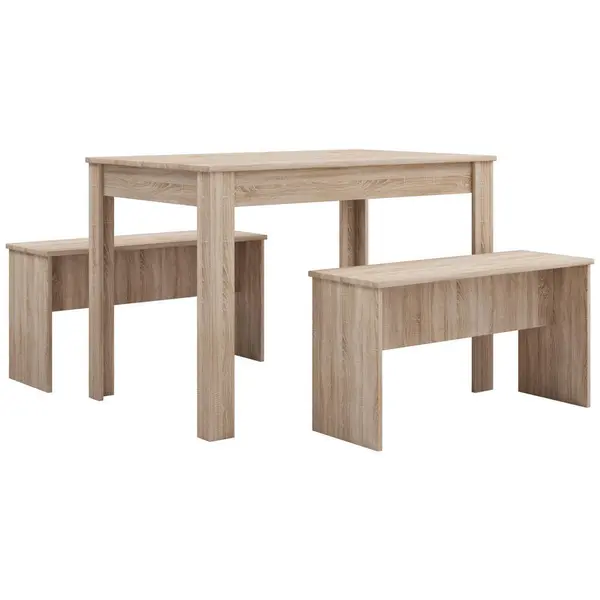 Set Cu Masă Și Scaune in material pe bază de lemn stejar Sonoma