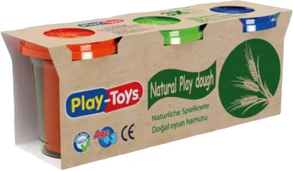 Set cu plastilină Play-Toys - Natural, 300 g