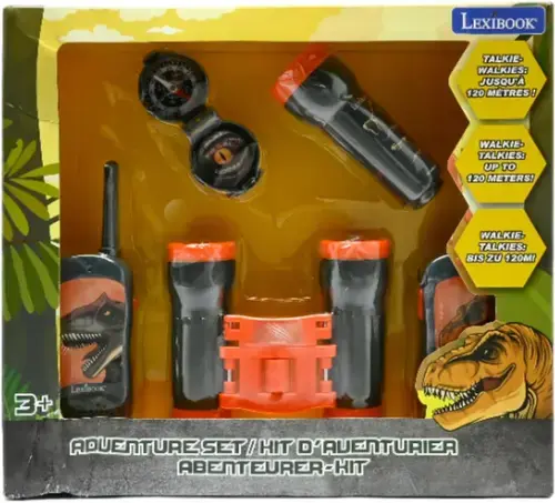 Set cu statii emisie receptie LEXIBOOK, DINOZAURI