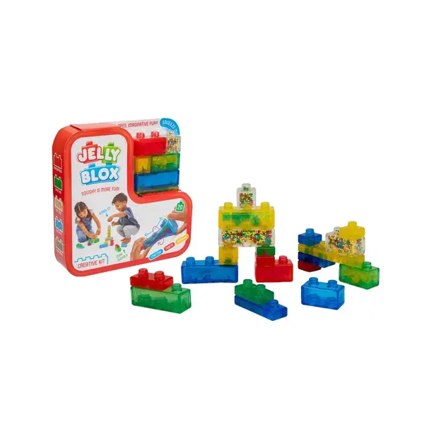 Set cuburi elastice de constructie Jelly Box 20 piese