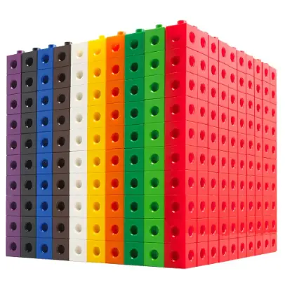 Set cuburi interconectabile - Multicolor | Edx Education
