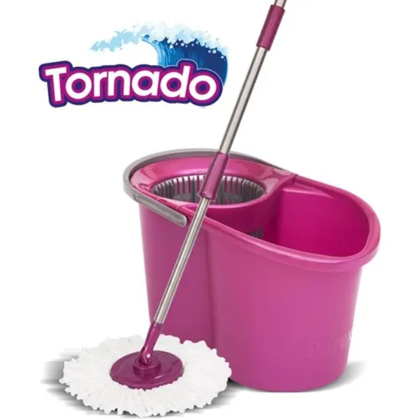 Set Curatenie Parex Tornado, Galeata si Mop Rotativ, 16 l, Roz