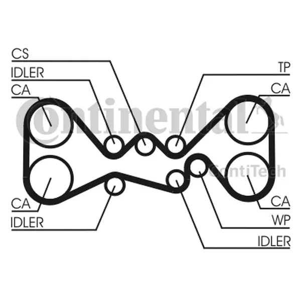 Set curea de distributie CONTINENTAL CTAM CT1058K3